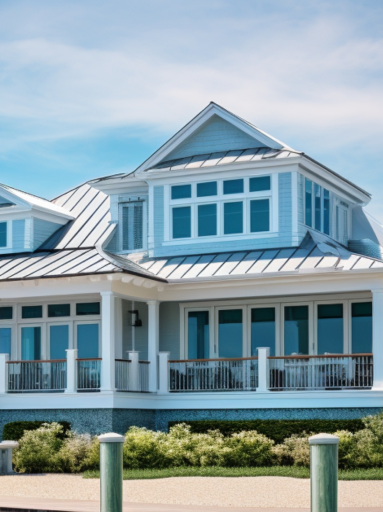 White Multi-Panel Sliding Door